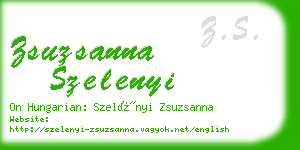 zsuzsanna szelenyi business card